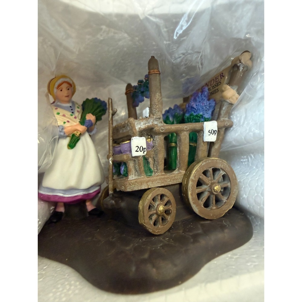 Department 56 Dickens Village Lavender Costermonger Figurine Cart #56.58424